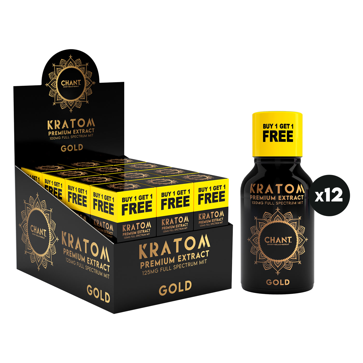 Chant Kratom Extract – Gold 125 MIT - Pack of 12